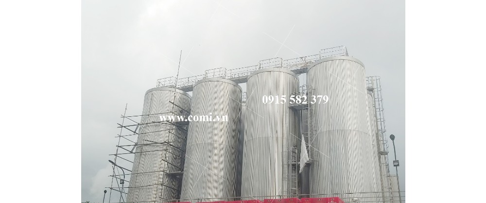 Bia Sài Gòn Miền Tây - Lắp đặt tank lên men